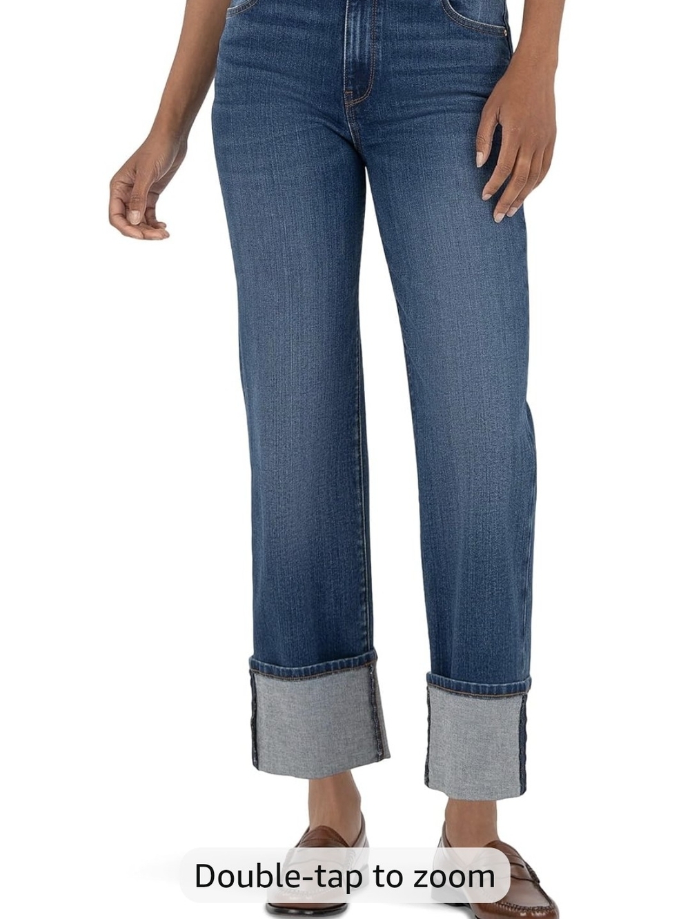 Kut From The Kloth Womens High Rise Wide Leg Cuffed Jeans. Size 2 NWT. - Picture 3 of 14